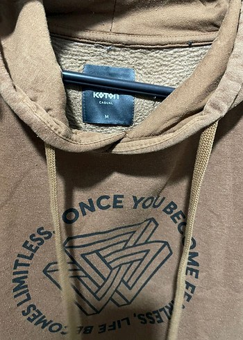 Kahverengi Kapüşonlu Sweatshirt - Görsel 3