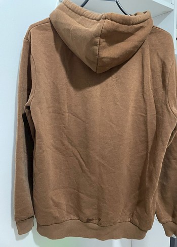 Kahverengi Kapüşonlu Sweatshirt - Görsel 2