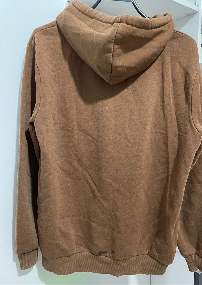 Kahverengi Kapüşonlu Sweatshirt - Görsel 2