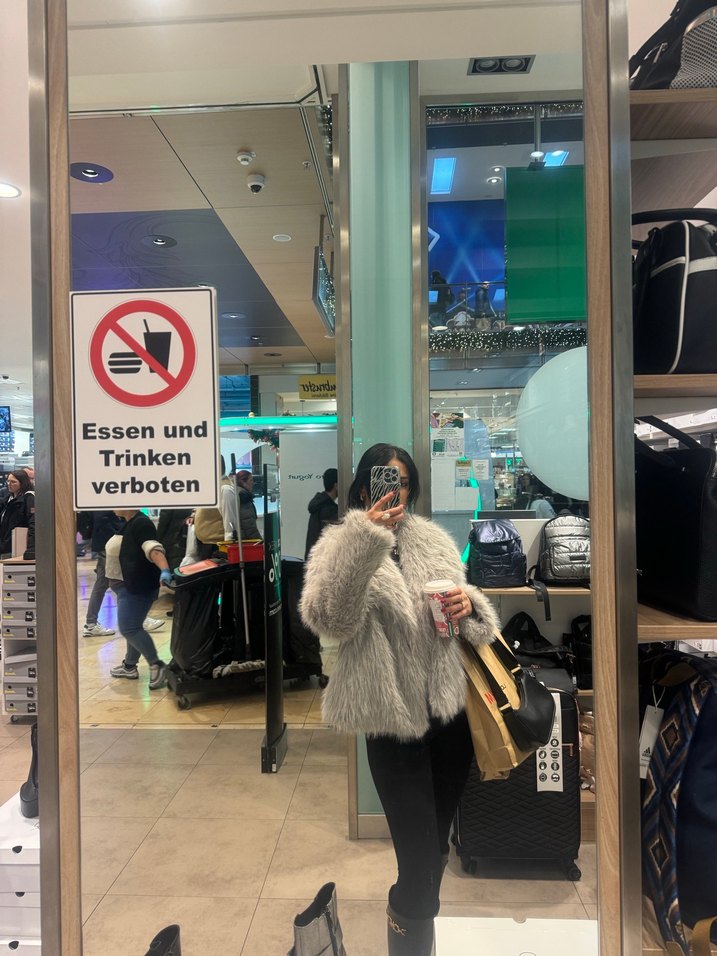 Gri Suni Kürk Ceket - Görsel 5