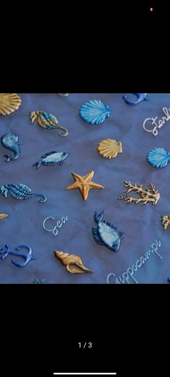 Pastel Mavi Deniz Temalı Tırnak Süslemeleri - Görsel 3