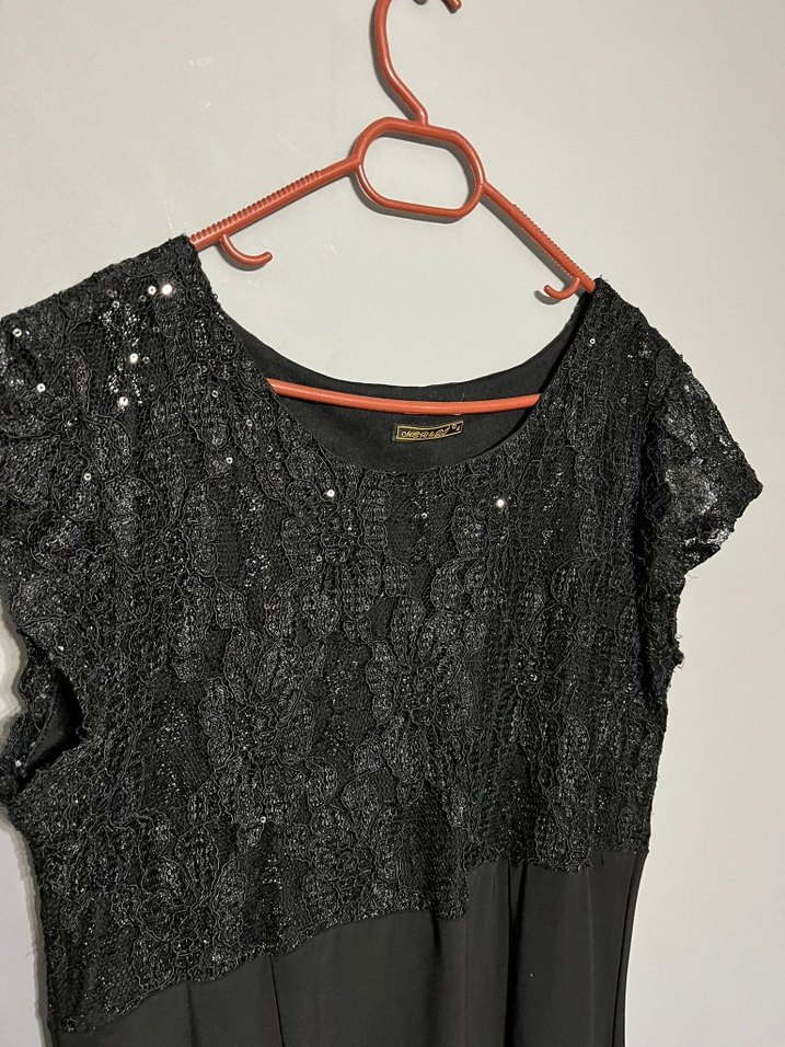 mini siyah detaylı elbise - Görsel 2