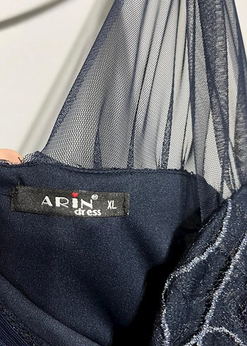 Lacivert Payetli Uzun Abiye Elbise - Görsel 3