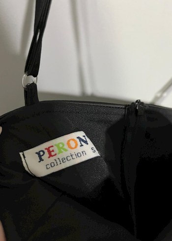 Mor Siyah Askılı Midi Abiye Elbise - Görsel 3