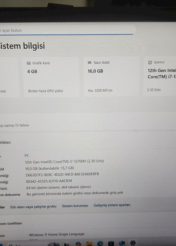 hp victus i7 core 144 hz rtx 3050ti laptop - Görsel 5