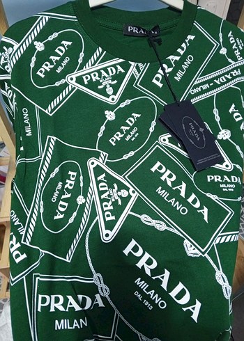 Yeşil Baskılı Erkek Tişört PRADA - Görsel 3