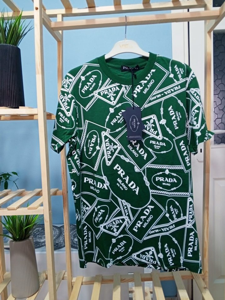 Yeşil Baskılı Erkek Tişört - Görsel 3