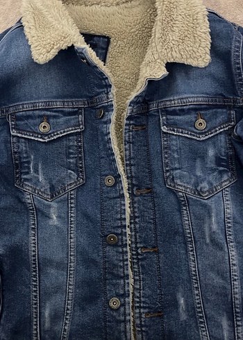Mavi erkek jeans ceket - Görsel 3