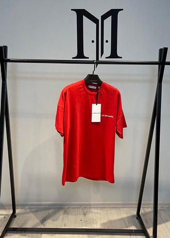 Kırmızı Pamuklu Erkek Tişört, Kısa Kollu, Rahat Kesim - Görsel 10