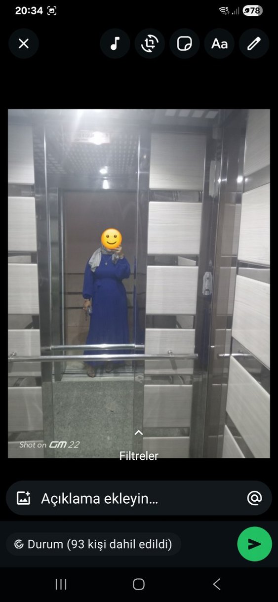 Kadın Mavi Uzun Pilili Elbise - Görsel 2