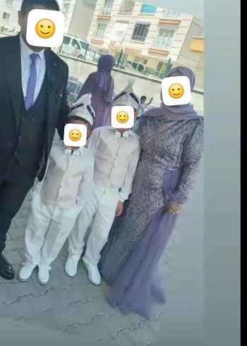 Özel tasarım lila İşlemeli Abiye Elbise - Görsel 3