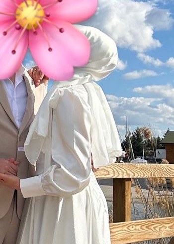 Uzun Beyaz Vintage Düğün Elbisesi - Görsel 6