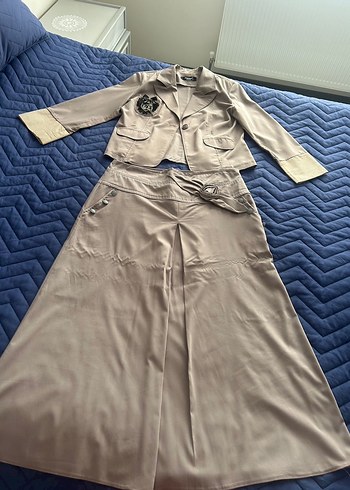 Düğmeli Bej Kadın Blazer Ceket - Görsel 6