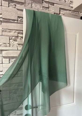 Drapeli Yeşil Kadın Şal - Görsel 2