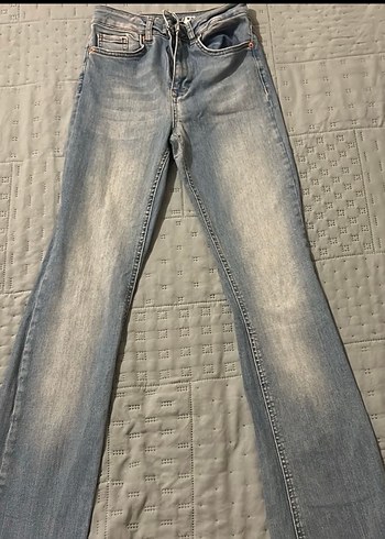 Gri Midi Boy Kadın Denim Pantolon - Görsel 2