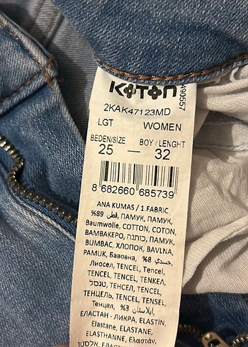 Gri Midi Boy Kadın Denim Pantolon - Görsel 3