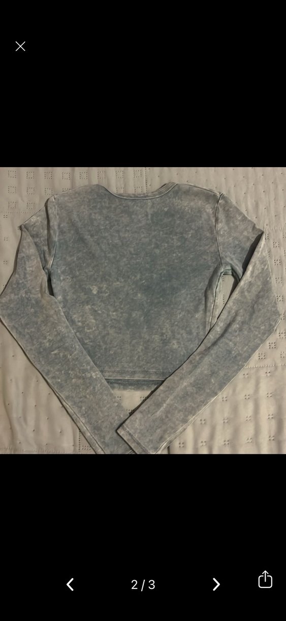 Kemer Detaylı Gri Uzun Kollu Kız Kot Gömlek - Görsel 2