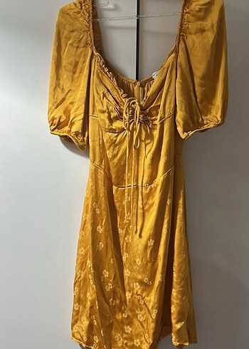 Sarı Midi Bohem Salaş Elbise - Görsel 2