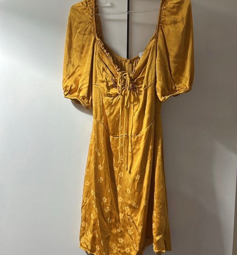 Sarı Midi Bohem Salaş Elbise - Görsel 2