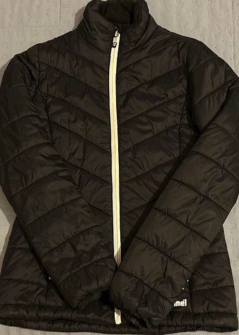 Kadın Siyah Fermuarlı Kış Montu - Görsel 2