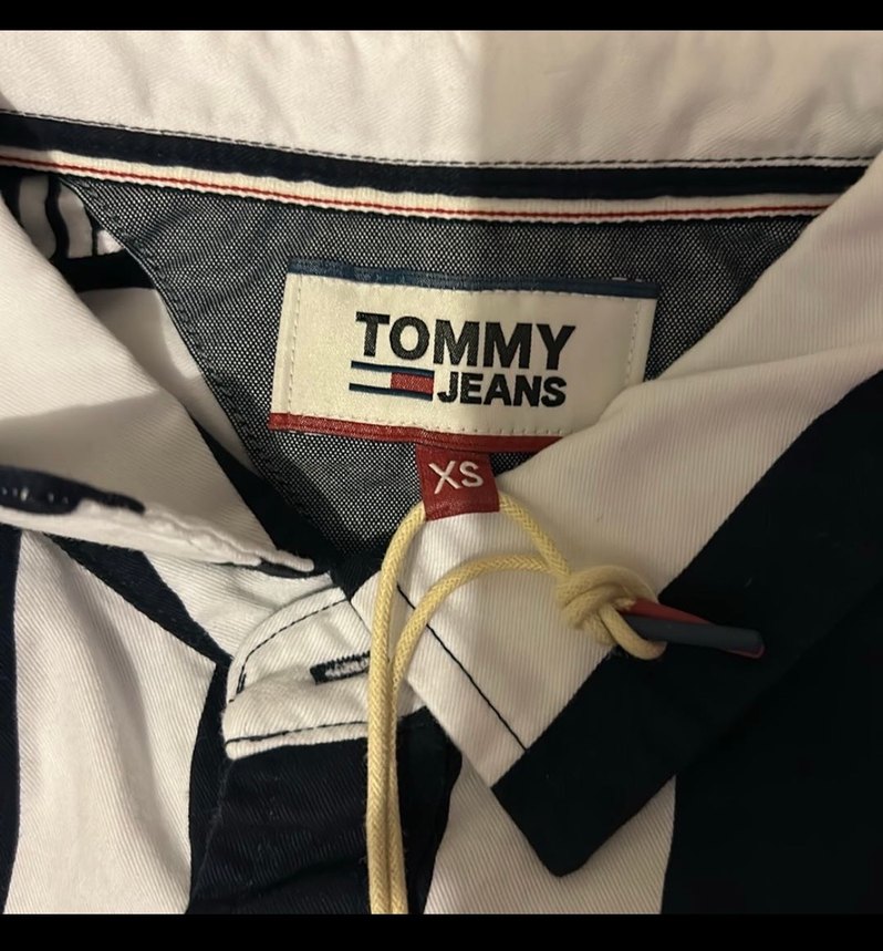 Tommy Jeans Kadin Çizgili Uzun Kollu Gömlek - Görsel 3