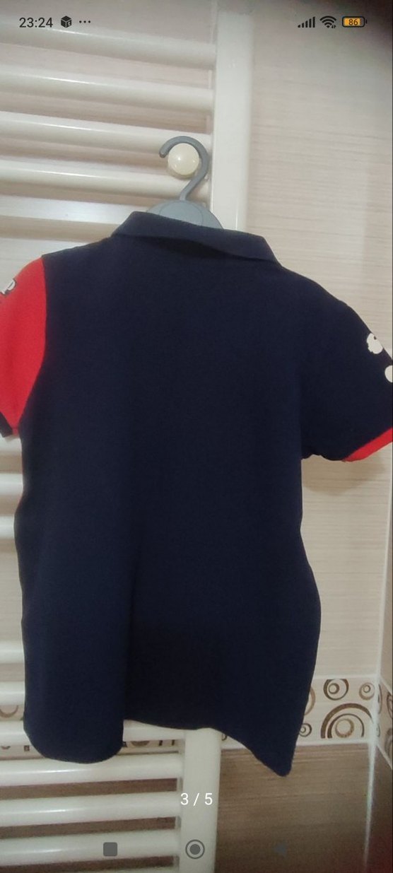 Kırmızı laci  Baskılı Erkek Çocuk Polo Tişört - Görsel 3