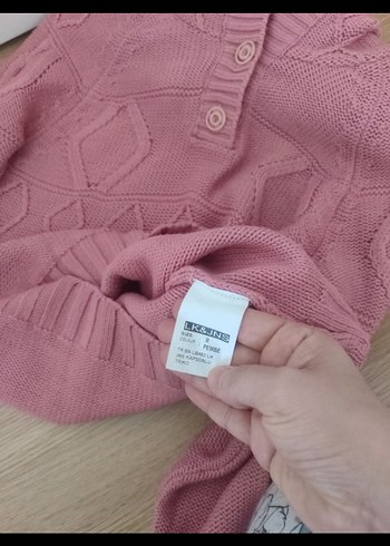 Kadın  Pembe Bohem Örgü Hırka - Görsel 4