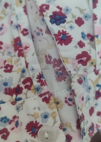 Çiçek Desenli Uzun Kollu Kadın Gömlek - Görsel 2