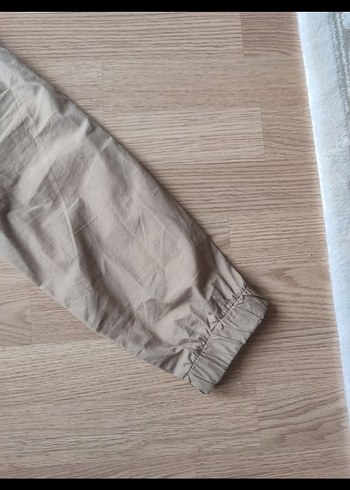 Bej kadın  Keten Rahat Kesim Pantolon - Görsel 3