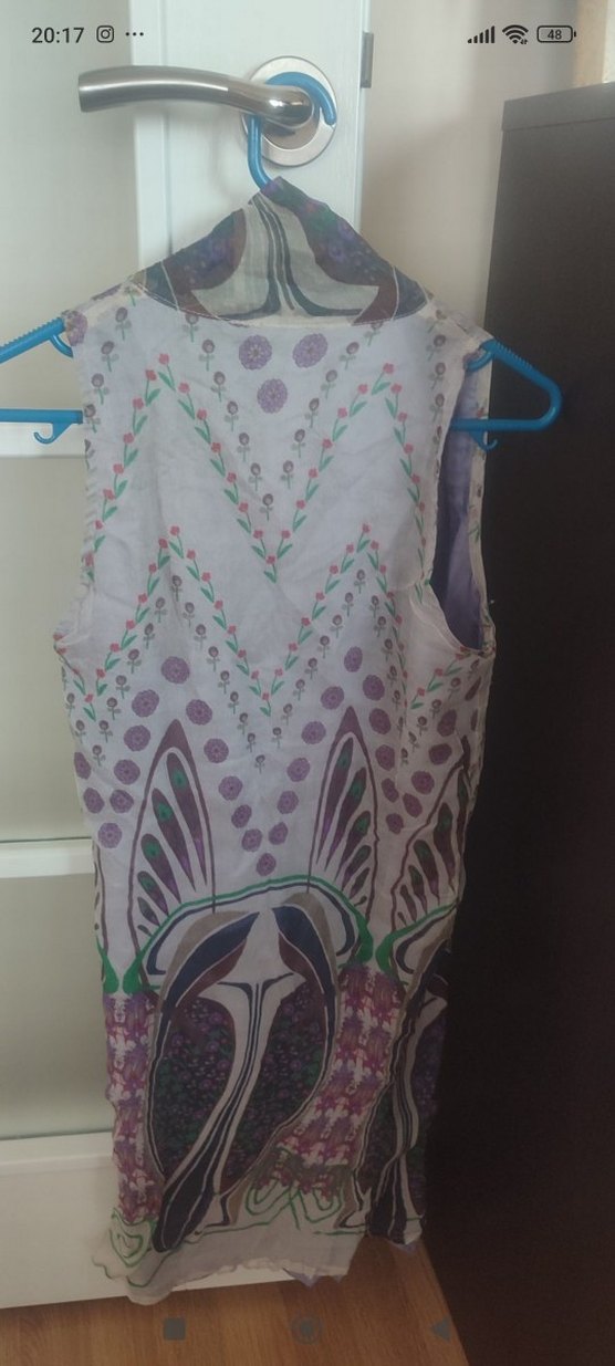 Bohem Uzun Desenli Tunik elbise - Görsel 3