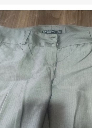 Gri Kemerli Kadın  Kumaş Pantolon - Görsel 3