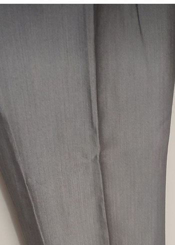 Gri Kemerli Kadın  Kumaş Pantolon - Görsel 2