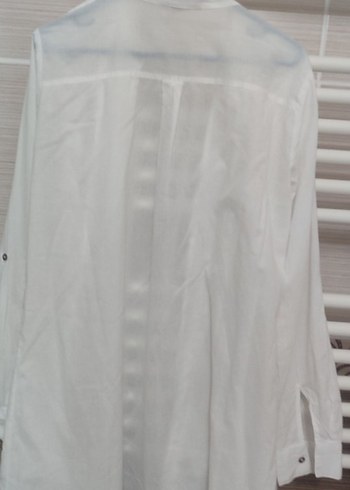 Bohem Tarzı Beyaz Keten Kadın Gömlek - Görsel 2