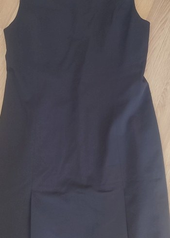 Siyah bisiklet Yakalı midi Kolsuz Kadın Elbise - Görsel 3