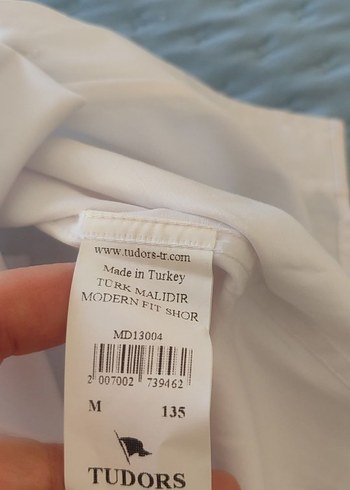 Erkek Beyaz Kısa Kollu Gömlek Tudors - Görsel 3