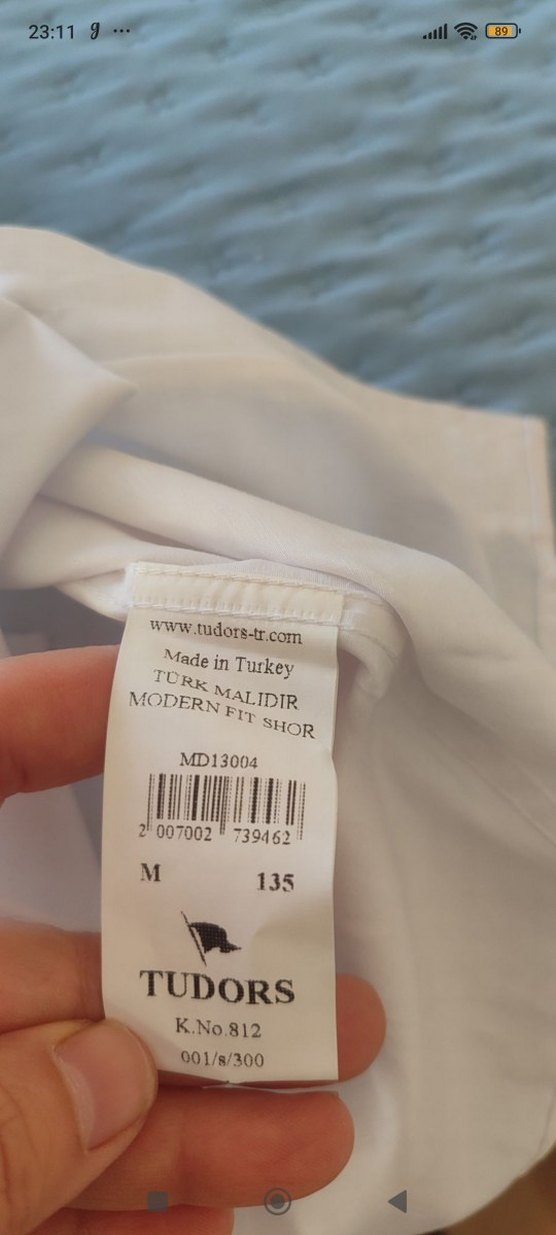 Erkek Beyaz Kısa Kollu Gömlek Tudors - Görsel 3