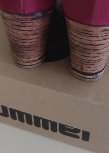 Bordo Süet Dolgu Topuklu Kadın Stiletto - Görsel 4