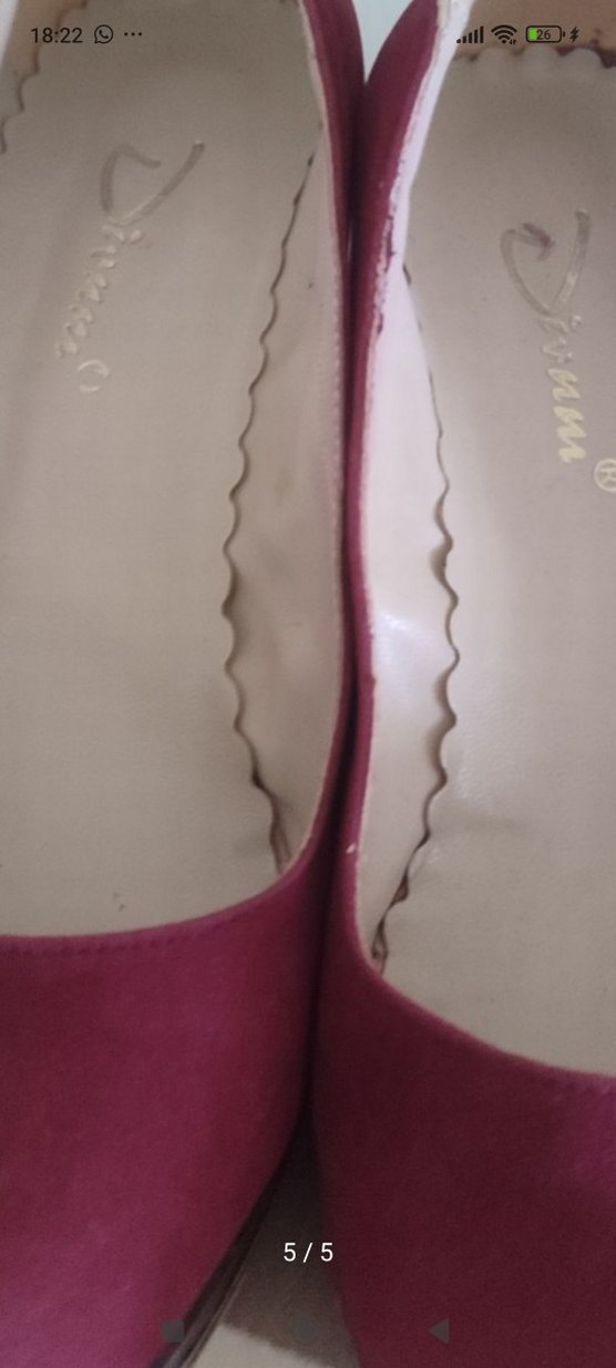 Bordo Süet Dolgu Topuklu Kadın Stiletto - Görsel 5