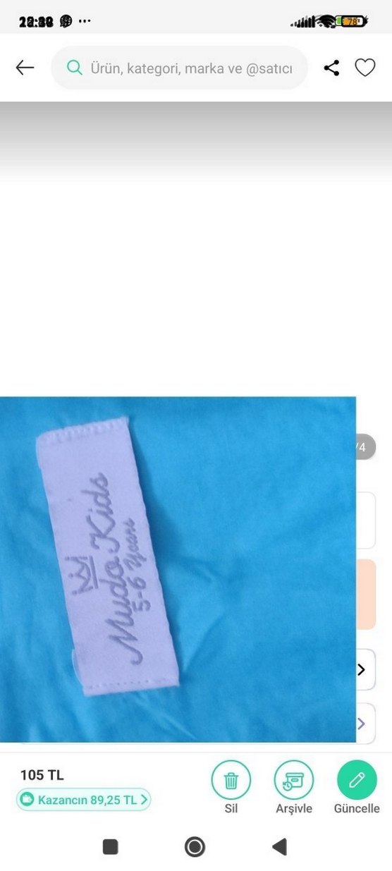 Mavi Erkek Keten Gömlek - Görsel 2