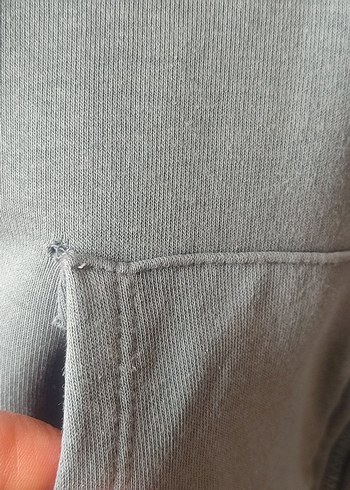 Kapüşonlu Fermuarlı Gri Erkek Çocuk Sweatshirt - Görsel 4