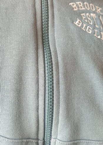 Kapüşonlu Fermuarlı Gri Erkek Çocuk Sweatshirt - Görsel 3