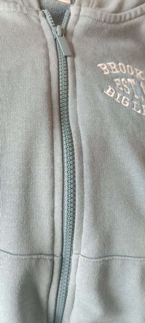 Kapüşonlu Fermuarlı Gri Erkek Çocuk Sweatshirt - Görsel 3