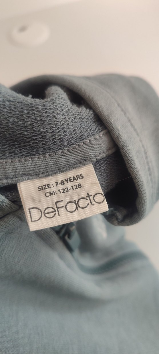 Kapüşonlu Fermuarlı Gri Erkek Çocuk Sweatshirt - Görsel 2