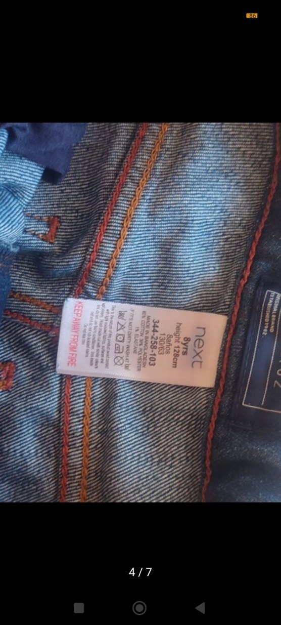 Mavi Parlak Erkek Çocuk Kot Pantolon - Görsel 3