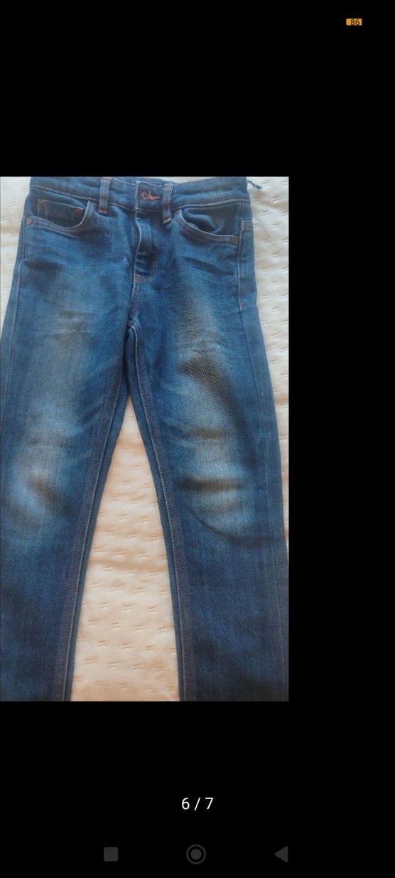 Mavi Parlak Erkek Çocuk Kot Pantolon - Görsel 2