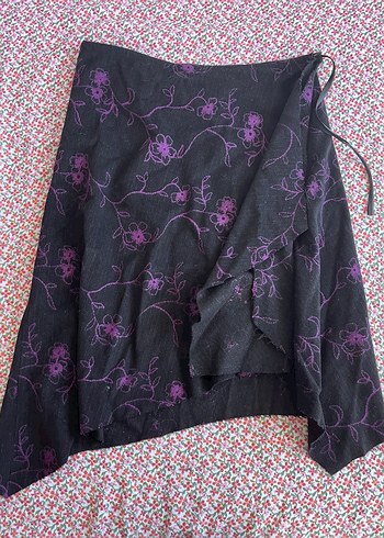 American Vintage 90s Vintage Siyah Asimetrik Etek