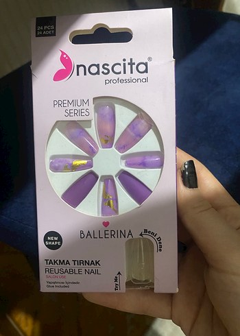Nascita Balerin Premium Serisi Mor Takma Tırnak - Görsel 2