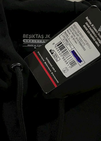 Siyah Kapüşonlu Erkek Sweatshirt orijinal beşiktaş - Görsel 4