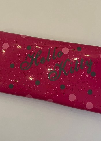 Pembe Parlak Hello Kitty Fiyonklu cüzdan - Görsel 2