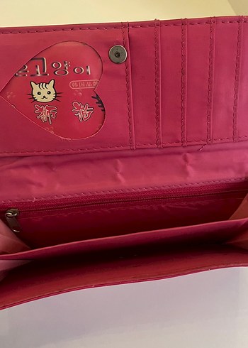 Pembe Parlak Hello Kitty Fiyonklu cüzdan - Görsel 4